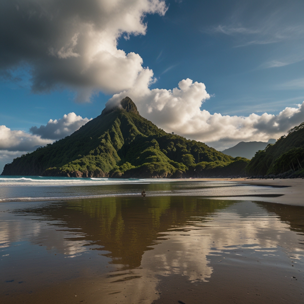 playa y motaña